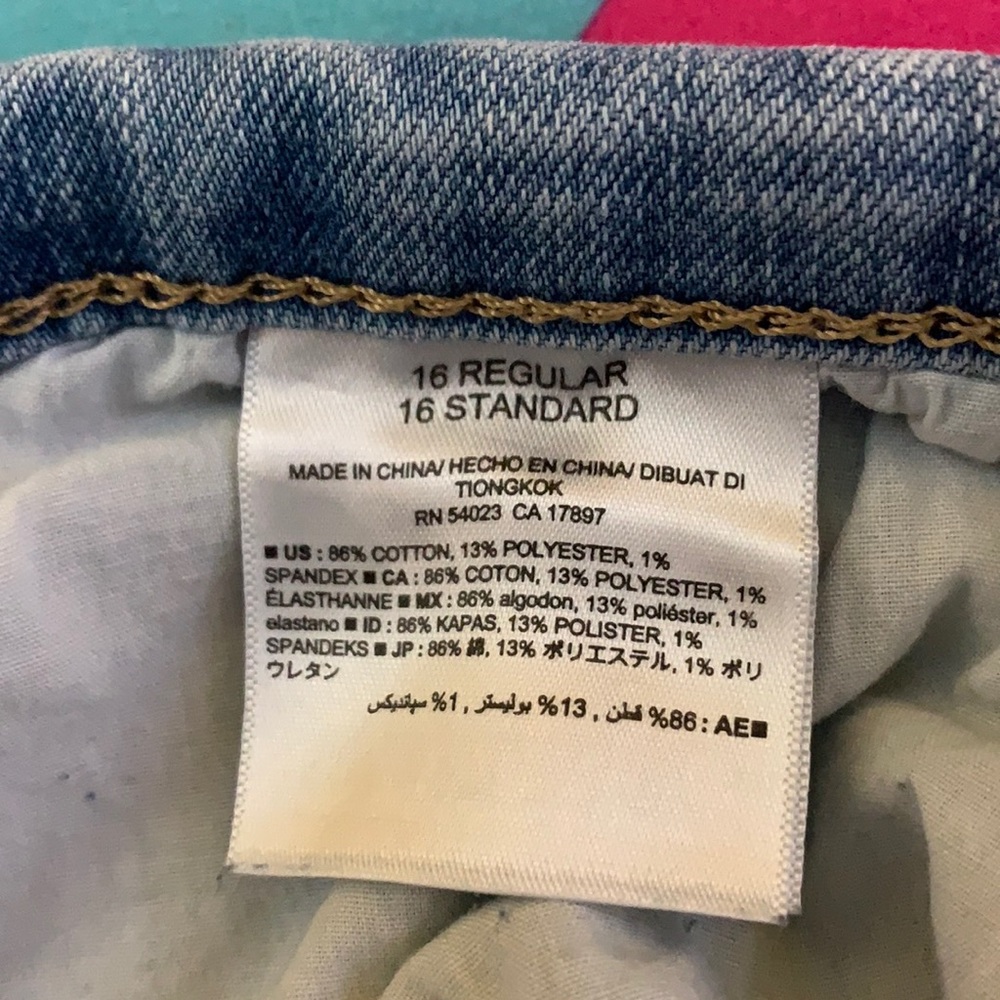 Distressed jeans